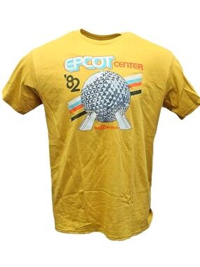 Disney Yellow EPCOT Center '82 Graphic Tee - Size L - NWT